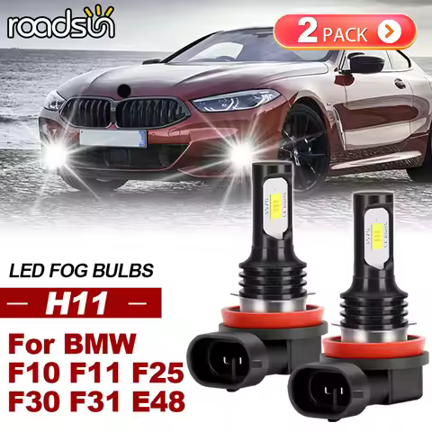 ROADSUN 2PCS For BMW F10 F11 F25 F30 F31 E48 Canbus Car LED Fog Lights Ultra Fog Lamp