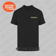Roughneck Polo Shirt Logo Text Premium Gold Print | Polo Shirt Short Sleeve Collar Young Men Cool Latest Unisex Distro.....