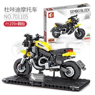 Ready Stock Sembo Block Motorcycle Series Lego Building Blocks Educational Toys - 701105 Dukati