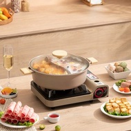 【Taste Plus】悅味元麥 一體成型不沾鍋鴛鴦火鍋 湯鍋燉煮鍋30cm