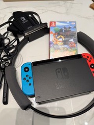 Nintendo Switch 1  所有配件齊 連ring fit card+健身環