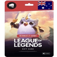 Australia PC LOL League of Legends Valorant Riot Point Card Credit Prepaid Code $10-$50 AUD