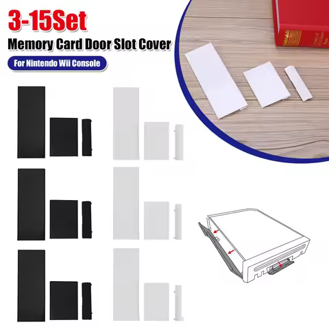 3 in 1 Memory Card Door Slot Cover Lids Replacement Memory Port Door Baffle Covers Game Console Acce