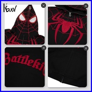 ❤ ❡ ☼ Embroidered Spider Man Hoodie With Zippe For Women Loose Spiderman Hoodie Couple Jacket For M