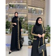 TURKEY CERRUTY ABAYA GAMIS WITH FRONT AND BACK EMBROIDERY Abaya Abaya Dress Abaya Turkey