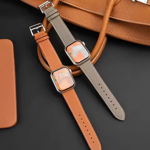 Leather Watch Straps for Apple Watch band 46mm 44mm 49mm 45mm 42mm 40mm 38/41mm bracelet iWatch seri