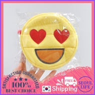 CHUPA CHUPS Emoji Plush Pouch – Heart Eyes Design / Limited Edition Gift Item / Cute Round Coin Purs