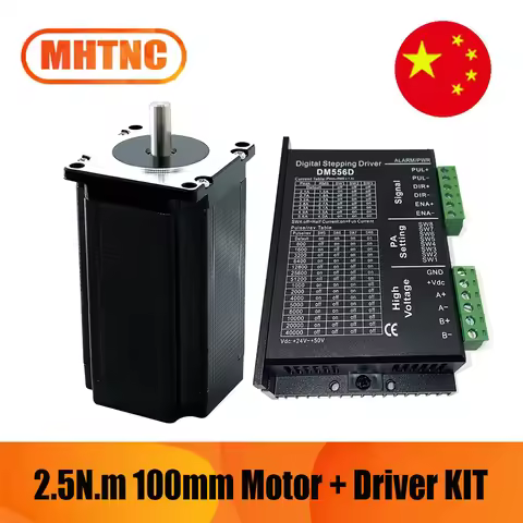 MHTNC Nema23 100mm Stepper Motor 2.5N.m 3A 4-lead with TB6600 / DM542 / DM556 / DM556D Hybrid Step D