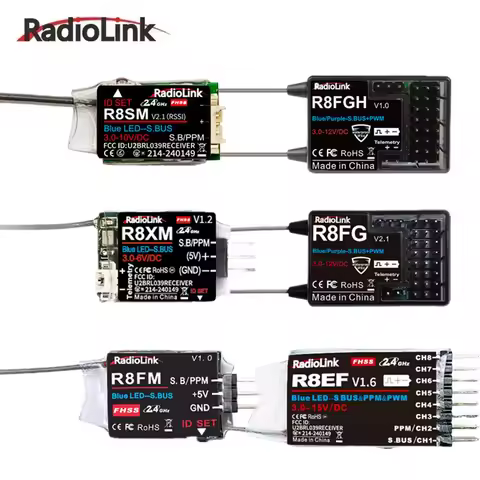 RadioLink RC Receiver R8EF R8FGH R8FG R8FM R8SM R8XMRc Receiver 2.4G Signal for RC Transmitter