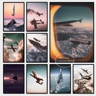 A6m Zero Fighter And F4u Corsair Fighter Poster Prints For Home, Living Room, Bedroom, Dining Room, 