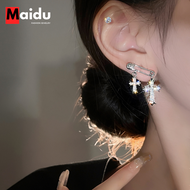 Maidu Jewelry ต่างหูข้ามสำหรับผู้หญิงการออกแบบคลิปหนีบกระดาษล่าสุดต่างหูอินเทรนด์ใหม่