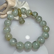 F48 老料翡翠手串 葫蘆福祿 晴水帶黃翡飄烏雞 緬甸玉 手串 手珠