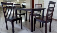 Tailee Home 4 SEATER WOODEN DINING SET - (1 TABLE &amp; 4 CHAIRS)