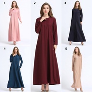 Muslimah Basic Casual Nursing Como Crepe Jubah Long Dress