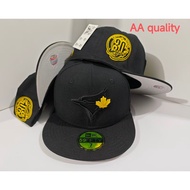 Baseball cap, size AA quality, New Era, Toronto Blue Jays, 59FIFTY MLB, black, simple, versatile, un