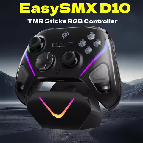 EasySMX TMR Stick Controller D10 Wireless Gamepad Compatible with PC/Switch/Steam/Phone/TV, Charging