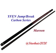YFEN Carbon Break & Jump Cue Stik Brik Bola Lompat Professional Break Cue 13mm tip Carbon Fiber Shaf