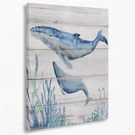 Beach Ocean Whale Canvas Wall Art Prints Summer Whale Vintage Paintings Prints11x14 Inches Artwork F