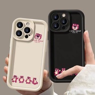 Love Casing For OPPO Reno 3 7Z 5 7 6 8T 8 Pro 10 Pro Plus 5G 4G Matte Strawberry Bear Phone  Case