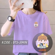 KAOS BTS JIMIN UNGU ARMY WANITA TSHIRT BAJU WANITA PRIA COTTON
