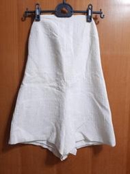 ZARA 超辣白色平口連身褲 褲裙 洋裝 小禮服 夜店戰袍 S 女二手衣 短褲短裙