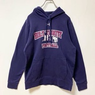 古著 Under Armour 長袖標誌印花套頭連帽衫，海軍藍，小號