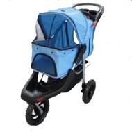 Pet Stroller Dog Stroller Folding Removable and Washable Split Pet Bag for Car Use Teddy Doghouse Pet Three-Wheeled Cart