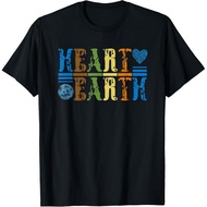 Retro Heart Earth Anagram | Vintage Earth Day Love T-Shirt