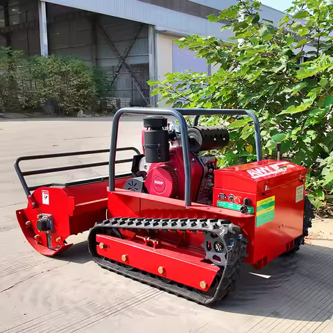 Customized 800mm Flail Mower Zero Turn Lawn Mower Made Remote Control Intelligent Robot Lawn Mower