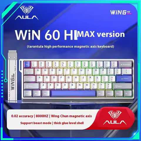 Aula Win60 Win68 He Magnetic Switch Keyboard 8k Wired Rgb Hot Swap Rt Esports Gamer Custom Mechanica