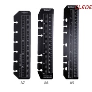 CLEOES A5 A6 A7 Bookmark Straight Ruler Student Multifunctional 6 hole Math Measurement Dividing Rul