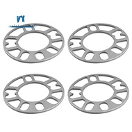 4Pcs Aluminum Wheel Spacers Shims Plate Auto Wheel Spacers 5mm Stud for 4X100 4X114.3 5X100 5X108 5X