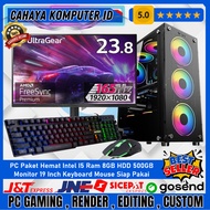 One Set PC Gaming Editing Intel I5 10400F Ram 16GB VGA Gtx 1650 4GB SSD 256GB Monitor LG 24inch 144Hz Gaming Design Okay