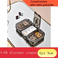 Pill box Japan Small Medicine Box Portable Subpackaging Box Pill Compartment Artifact Medicine Morning and Evening Remin