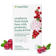 Amway Nutrilite Cranberry Fruit Drink Base with Probiotic, Inulin & FOS 2g x 30 Stick Packs