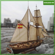 [KoolsooMY] 1/100 Scale Wooden Sailboat Model Kit Sailing Ship Sail Ship Model for Kids Children Adu
