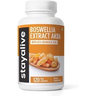 STAY ALIVE Boswellia Serrata Extract Capsules 1000mg with AKBA and 65% Boswellic Acid, 12:1 Resin Ex