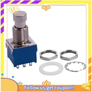 【W】Guitar Effects 3PDT 9-Pin Latching Stomp Pedal Footswitch Foot Switch Blue