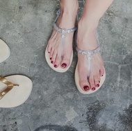 CHO-I-CE​ รองเท้าแตะรัดส้น  ครีมรัดส้นใส ประดับเพชร12  รองเท้าแตะยางพารา นุ่ม ใส่สบาย ไม่กัดเท้า