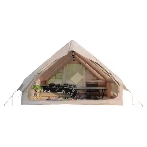 Inflatable Tents for Camping 4/6/8/10/12 Person Waterproof Ox Air Tent with Mesh Chimney Window Easy