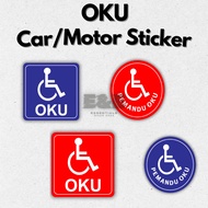 OKU Sticker OKU Windscreen Sticker Inside Outside for Car/Motor OKU Kereta OKU Motor OKU Car OKU Mot