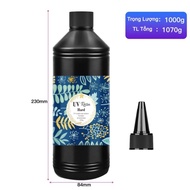 Hard uv resin glue large bottle 1000g, no shine, odorless uv glue, uv resin glue, epoxy glue, super 