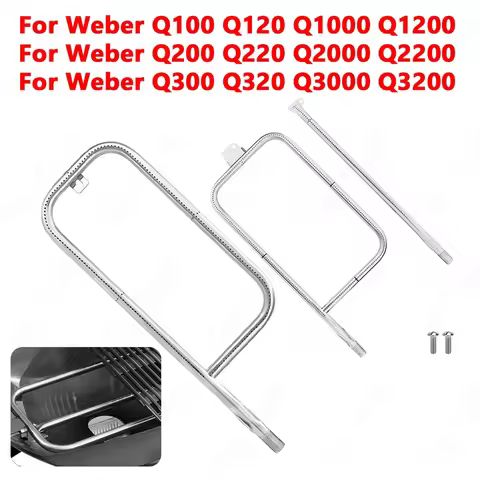 Stainless Steel Burner Tube Gas Grill Burner Tube Replacement For Weber Q3000 Q3200 Q300 Q320 For We