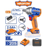 WADFOW Cordless Impact Driver & Wrench (20V /1/2"/6.35mm) WCD3B21