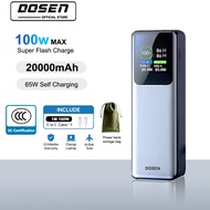 【3C Certification】DOSEN 100W Power Bank Fast Charging 20000mAh Laptop & Phone For Portable Suitable 