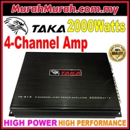 High Power Car Amplifier 2000Watts 4-CH Channel TAKA Car Power Amp TK-514 Suitable for car speaker a