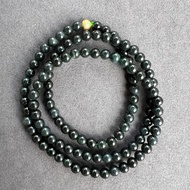 Piano Black Beads Necklace 5.8mm, Black Wu Ji, BPM53