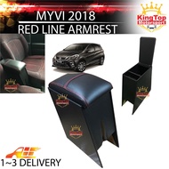 Perodua MYVI 2018 PVC Red Line Arm Rest