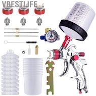 VBESTLIFE Air Spray Paint Gun Pneumatic Cordless Portable Adjustable Valve Handheld Sprayer with 600