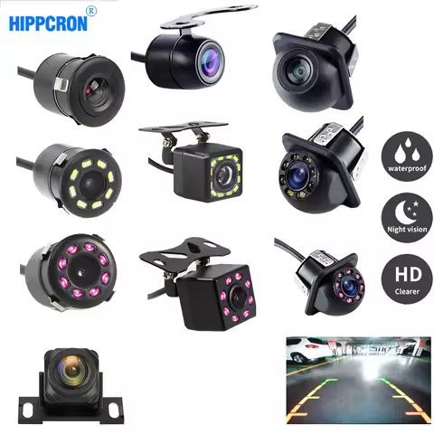 HIPPCRON Car Rear View Camera Infrared 140 Degree HD Night Vision IP69 Auto Parking Waterproof Monit